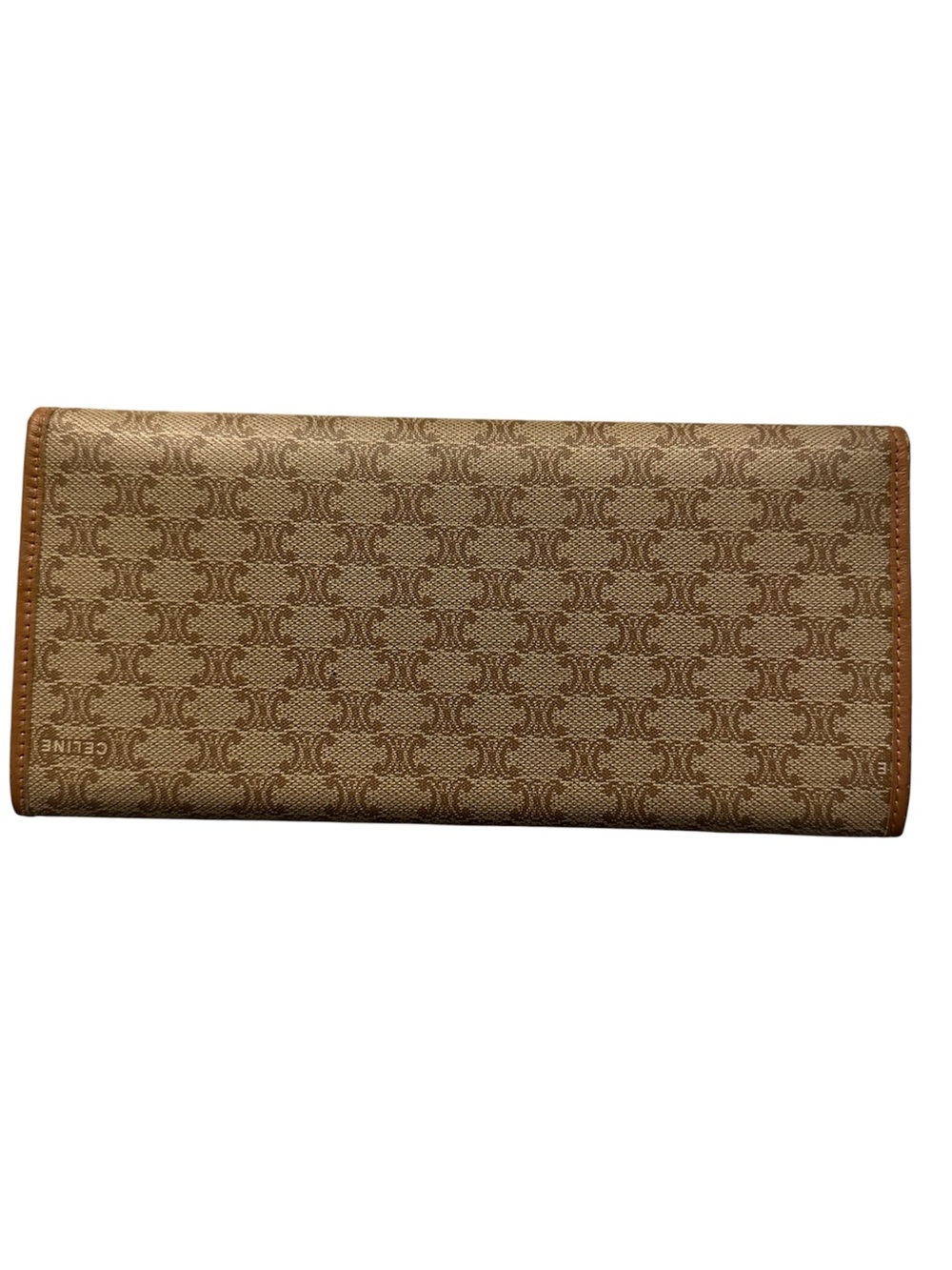 Vintage CELINE Macadam Triomphe Bifold Wallet Beige Coated Canvas - Picture 9 of 14